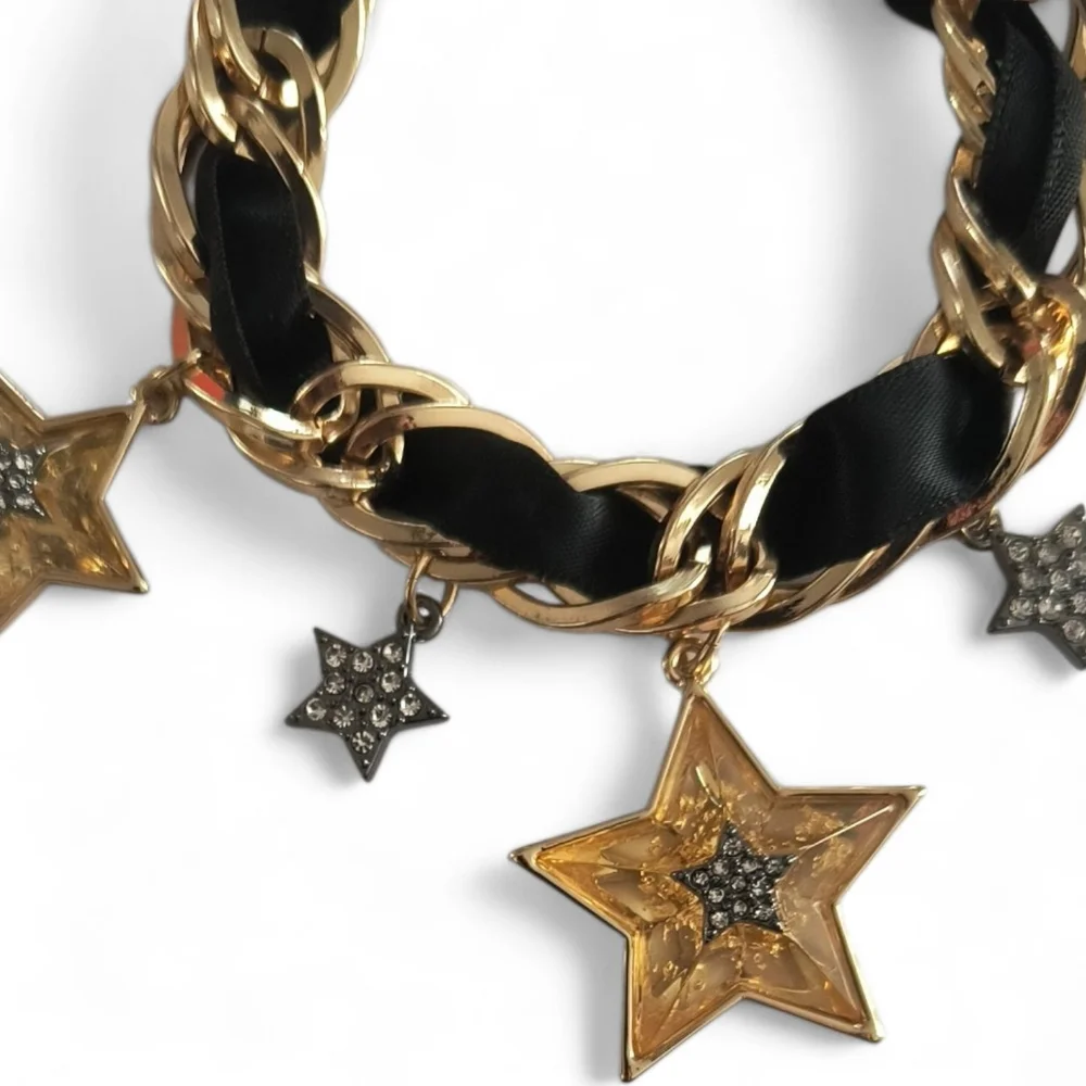 Betsey Johnson Gold and Gray Star Bracelet